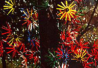 Installazione "Fiori" con cartucce di plastica 1978